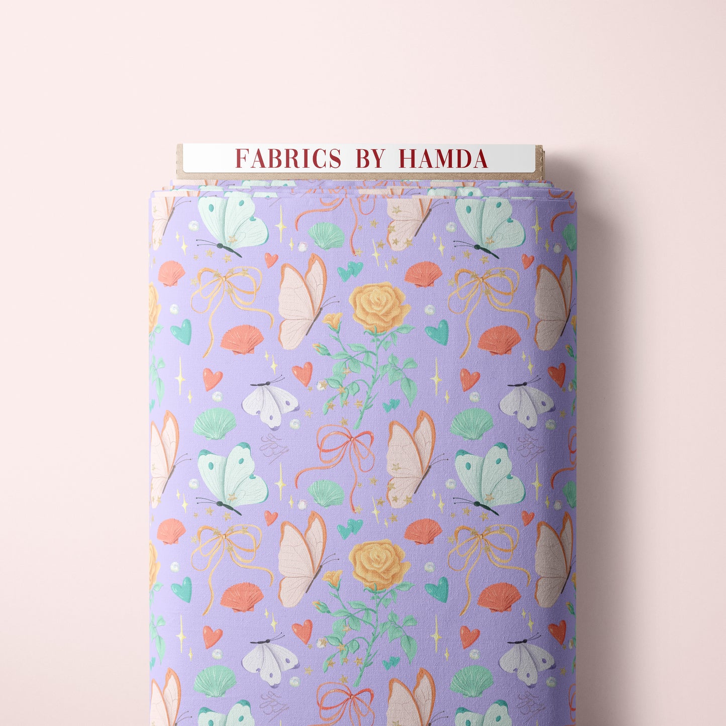 Butterflies & bows in purple