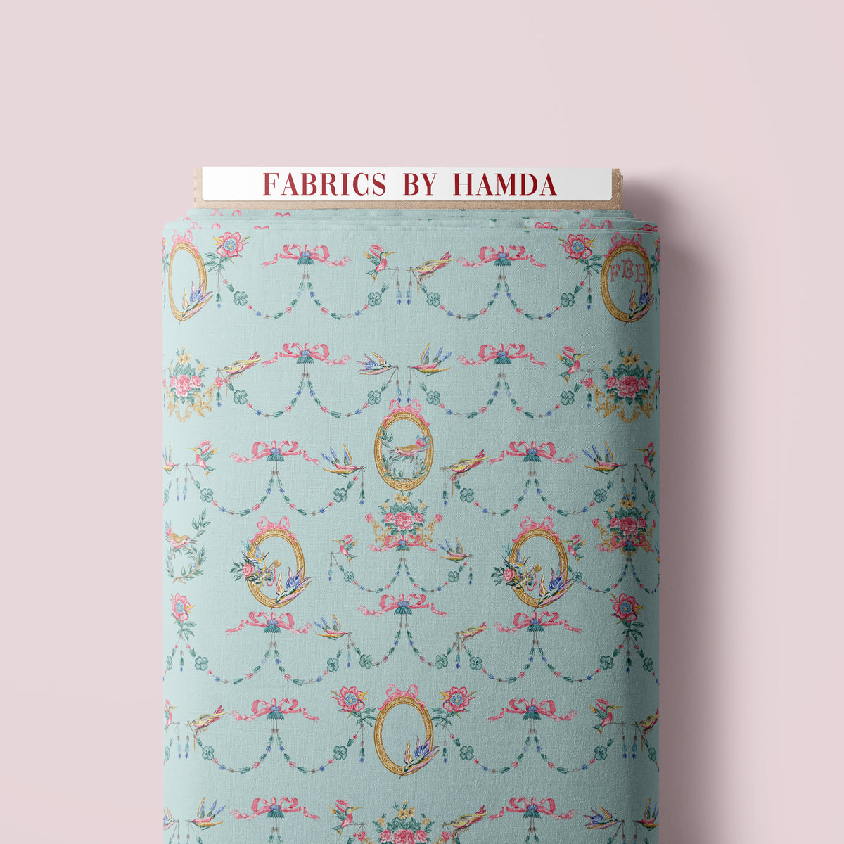 French love in pale turquoise