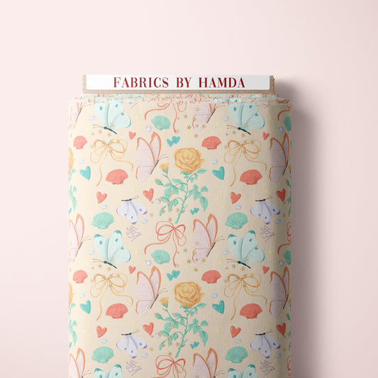 Butterflies & bows in yellow