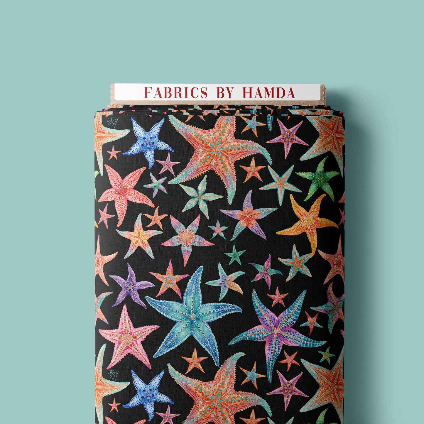 Starfish in black