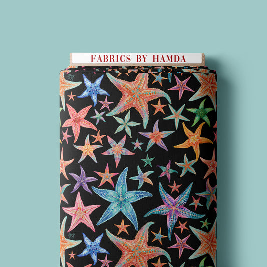 Starfish in black