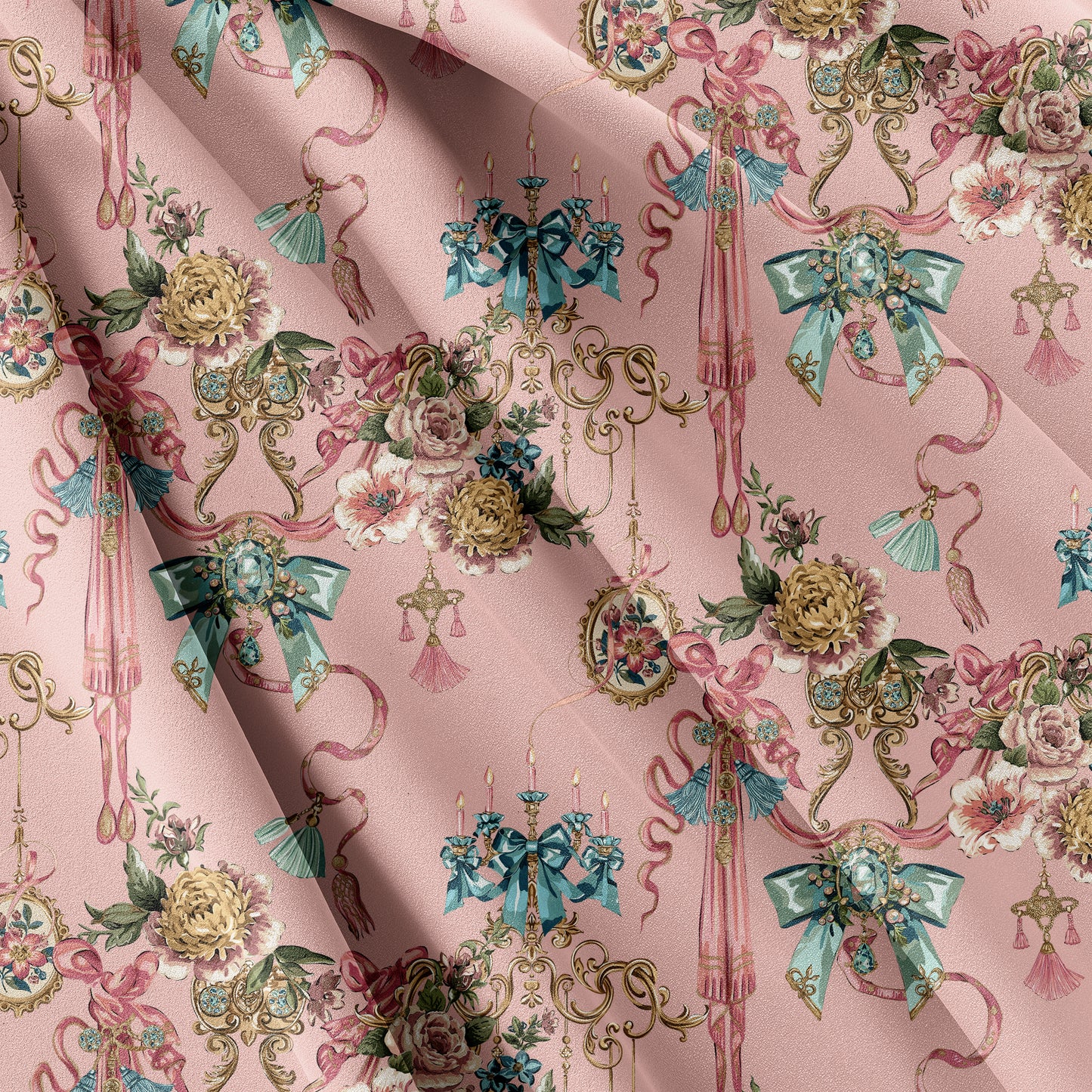 Ribbon Court in blush pink